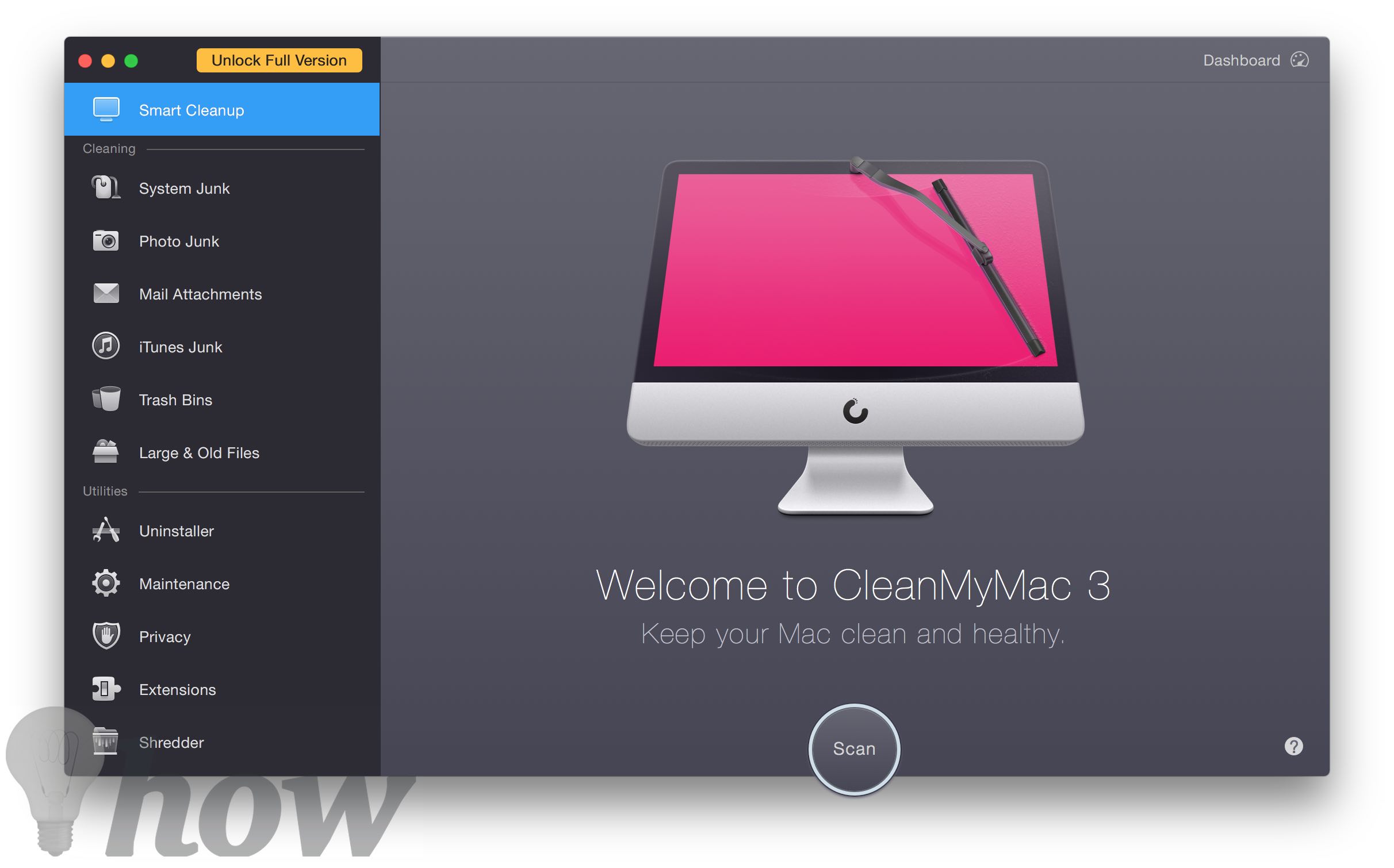 Clean mac computer screen